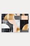 Black Gold Powder Geometric Patterned Doormat, 40x60 cm, with Non-Slip Sole, Decorative - 5