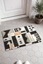 Black, White, and Beige African Mudcloth-Patterned Doormat, 40x60 cm, with Non-Slip Sole, Decorative - 2