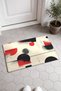 Cream, Red, and Black Retro Patterned Doormat, 40x60 cm, with Non-Slip Sole, Decorative - 2