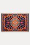 Black, Purple, and Orange Medallion Turkish Rug-Patterned Doormat, 40x60 cm, with Non-Slip Sole - 5