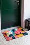 Blue and Pink Geometric Patterned Doormat, 40x60 cm, with Non-Slip Sole, Decorative - 3
