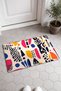 Cream-Pink Memphis Abstract Patterned Doormat, 40x60 cm, with Non-Slip Sole, Decorative - 2
