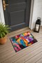 Colorful Abstract Patterned Doormat 812, 40x60 cm, Non-Slip Sole, Decorative