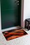 Orange and Black Leopard-Striped Pattern Doormat, 40x60 cm, with Non-Slip Sole, Decorative - 3