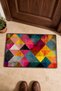 Colorful Triangles Patterned Doormat, 40x60 cm, Non-Slip Sole, Decorative - 4