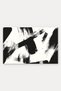 White Background with Black Brushstroke Pattern Door Mat, 40x60 cm, Non-Slip Sole, Decorative - 5