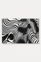 Black and White Wavy Pattern 885 Doormat, 40x60 cm, Non-Slip Sole, Decorative - 5