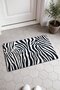 Navy Blue and Cream Zebra-Patterned Doormat, 40x60 cm, with Non-Slip Sole, Decorative - 2