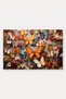 Orange and Blue Butterfly-Patterned 460 Doormat, 40x60 cm, with Non-Slip Sole, Decorative - 5