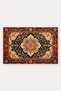 Burgundy and Cream Classic Saray Turkish Rug-Patterned Doormat, 40x60 cm, with Non-Slip Sole - 5