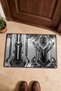 Silver Metallic Art Deco-Patterned Doormat, 40x60 cm, with Non-Slip Sole, Decorative - 4