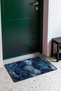 Denim Blue Python-Print Leather Doormat, 40x60 cm, with Non-Slip Sole, Decorative - 3