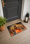 Orange and Black Dance-Patterned Doormat, 40x60 cm, with Non-Slip Sole, Decorative - 3