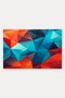 Orange and Blue Geometric Patterned 955 Doormat, 40x60 cm, Non-Slip Sole, Decorative - 5