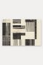 Cream and Black Grunge-Style Striped Patterned Block Doormat, 40x60 cm, with Non-Slip Sole, Decorative - 5