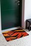 Orange and Black Grunge Leopard-Print Doormat, 40x60 cm, with Non-Slip Sole, Decorative - 3