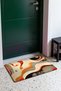 Brown and Red Wavy Turkish Rug-Patterned Doormat, 40x60 cm, with Non-Slip Sole - 2