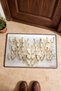 White Butterfly Dance Patterned Doormat, 40x60 cm, Non-Slip Sole, Decorative - 4