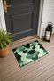 Sage Green Mermaid-Patterned Doormat, 40x60 cm, with Non-Slip Sole, Decorative