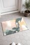 Pink, Khaki, and Mustard Brush Camouflage Print Doormat, 40x60 cm, with Non-Slip Sole, Decorative - 2