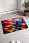 Colorful Geometric Patterned 983 Doormat, 40x60 cm, Non-Slip Sole, Decorative - 2