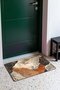 Beige, Coffee, and Earth-Toned Door Mat with Abstract Patterned Leaf Design, 40x60 cm, Non-Slip Sole, Decorative - 3
