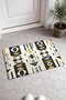 Cream Black Gold African Totem-Patterned Doormat, 40x60 cm, with Non-Slip Sole, Decorative - 2