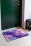 Purple-Lilac Smoke Cloud Patterned Doormat, 40x60 cm, with Non-Slip Sole, Decorative - 3