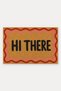 "Hi There" Printed Doormat, 40x60 cm, Non-Slip Sole, Decorative - 5