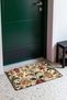 Beige and Burgundy Vintage Floral Print Wall-Patterned Doormat, 40x60 cm, with Non-Slip Sole, Decorative - 3