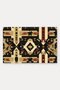 Black and Beige Navajo-Patterned Kilim Rug Doormat, 40x60 cm, with Non-Slip Sole, Decorative - 5