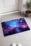 Purple and Blue Butterfly-Patterned Doormat, 40x60 cm, with Non-Slip Sole, Decorative - 2