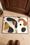 Cream-Colored Boho-Style Spotted Doormat, 40x60 cm, with Non-Slip Sole, Decorative - 4