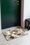 Gray, Beige, and Black Triangle Mosaic-Patterned Doormat, 40x60 cm, with Non-Slip Sole, Decorative - 3