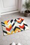 Colorful Zigzag Herringbone Patterned Door Mat, 40x60 cm, with Non-Slip Sole, Decorative - 2