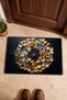 Orange and Blue Butterfly-Patterned 514 Doormat, 40x60 cm, with Non-Slip Sole, Decorative - 4