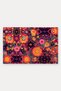 Burgundy and Orange Door Mat with Dense Floral Print, 40x60 cm, Non-Slip Sole, Decorative - 5