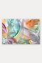 Pastel-Colored Wavy Pattern 850 Doormat, 40x60 cm, with Non-Slip Sole, Decorative - 5