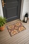 Brown-Beige Patterned Rug-Style Doormat, 40x60 cm, Non-Slip Sole, Decorative
