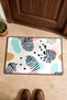 Pastel Zebra-Printed Memphis-Patterned Doormat, 40x60 cm, with Non-Slip Sole, Decorative - 4