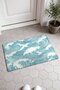 Light Blue Japanese Foam Wave-Patterned Doormat, 40x60 cm, with Non-Slip Sole, Decorative - 2