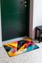 Yellow and Blue Abstract Patterned 866 Doormat, 40x60 cm, Non-Slip Sole, Decorative - 3