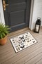 525 Colorful Butterfly-Patterned Doormat, 40x60 cm, with Non-Slip Sole, Decorative