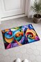 Colorful "Transformation" Patterned Doormat, 40x60 cm, with Non-Slip Sole, Decorative - 2