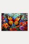 Orange Butterfly Spring Pattern 658 Doormat, 40x60 cm, Non-Slip Sole, Decorative - 5