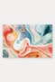 Pastel Coral Topographic Flow Pattern Door Mat, 40x60 cm, Non-Slip Sole, Decorative - 5