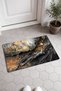 Anthracite Gold Coarse-Textured Patterned Doormat, 40x60 cm, with Non-Slip Sole, Decorative - 2