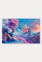 Pink and Blue Landscape-Patterned Doormat, 40x60 cm, with Non-Slip Sole, Decorative - 5