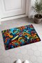 Colorful Abstract Patterned 976 Doormat, 40x60 cm, Non-Slip Sole, Decorative - 2