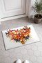 513 Orange and Black Butterfly-Patterned Doormat, 40x60 cm, with Non-Slip Sole, Decorative - 2